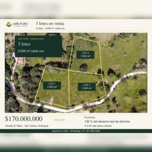Venta Lotes el Tabor